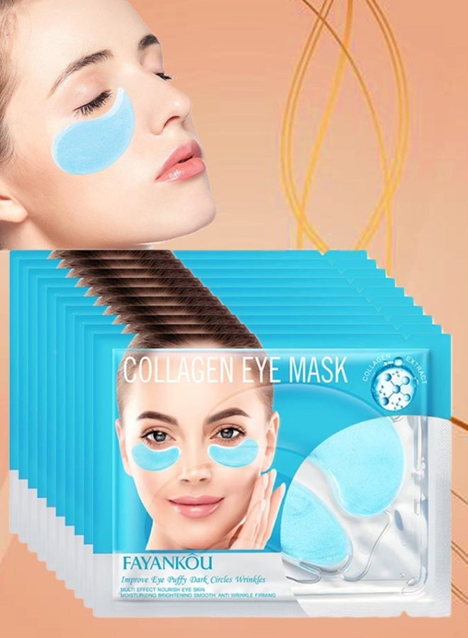 فايانكو 10 Pairs Eye Mask Under Eye Mask Anti Aging Eye Patches for Puffy Wrinkles Eyes Moisturizing and Reducing Dark Circles Eye Treatment Skin Care Eye Mask Patches Crystal Eye Sleeping Mask Collagen - Image 1